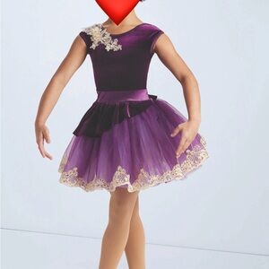 Weissman Purple and Cream girls Dance dress size 7/8